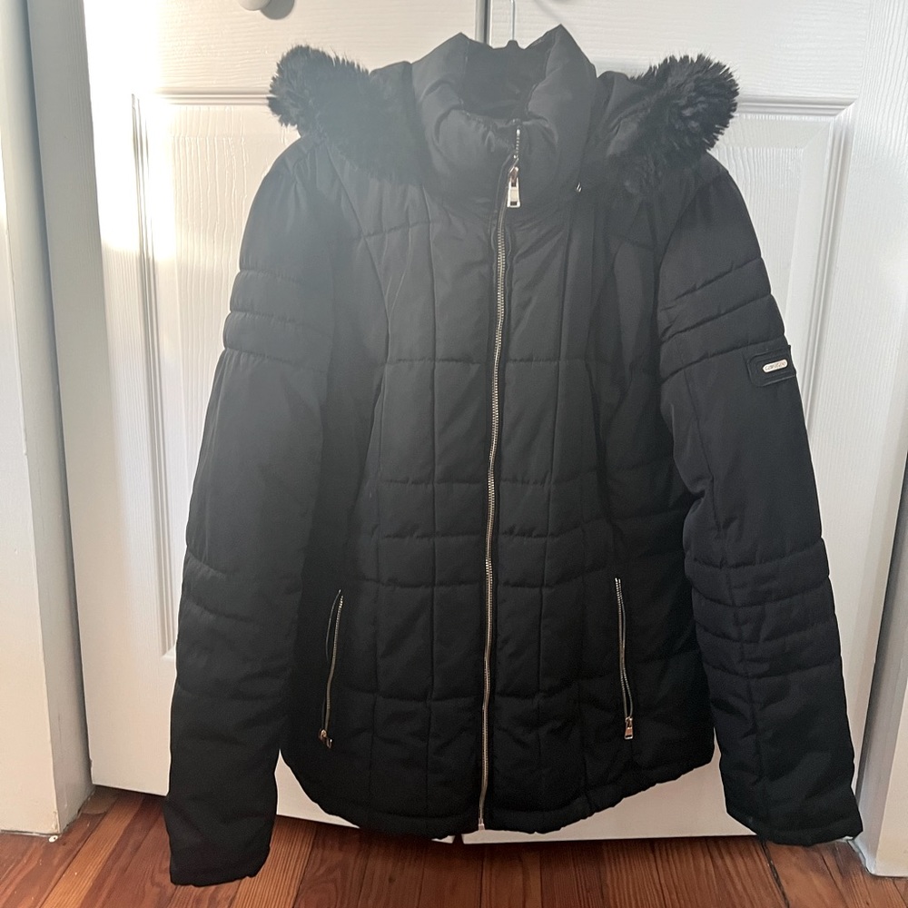 Calvin Klein jacket. Water resistant & Cold Weather warm factor.